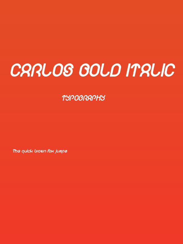 Carlos Bold Italic Poster