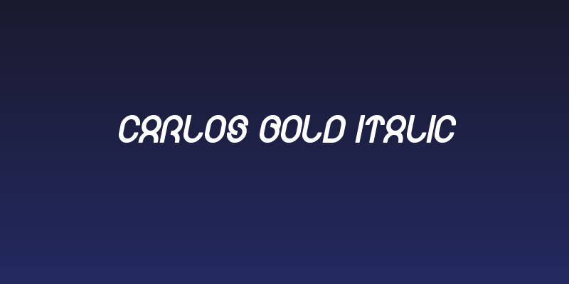 Carlos Bold Italic Social Header
