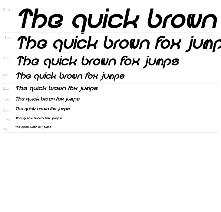 Carlos Bold Italic Waterfall