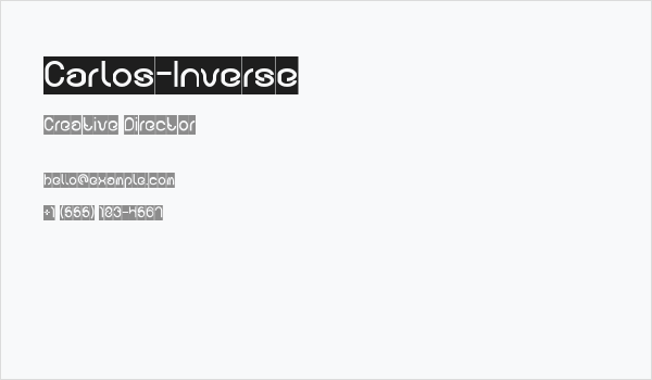 Carlos-Inverse Business Card