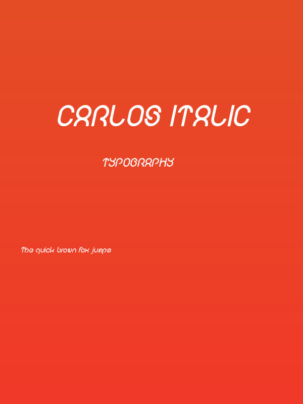 Carlos Italic Poster