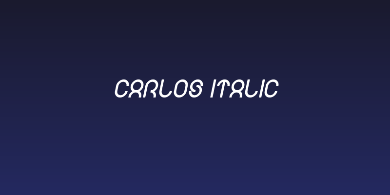 Carlos Italic Social Header