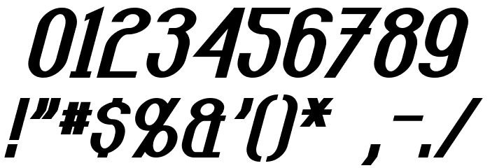 Carlton Bold Italic Font OTHER CHARS