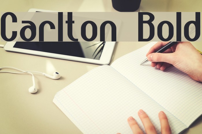 Carlton Bold Font examples
