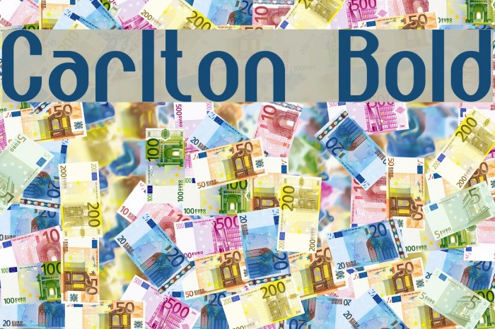 Carlton Bold Font examples