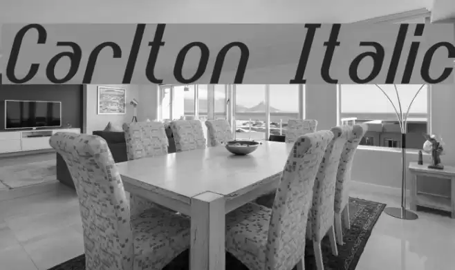 Carlton Italic Font examples
