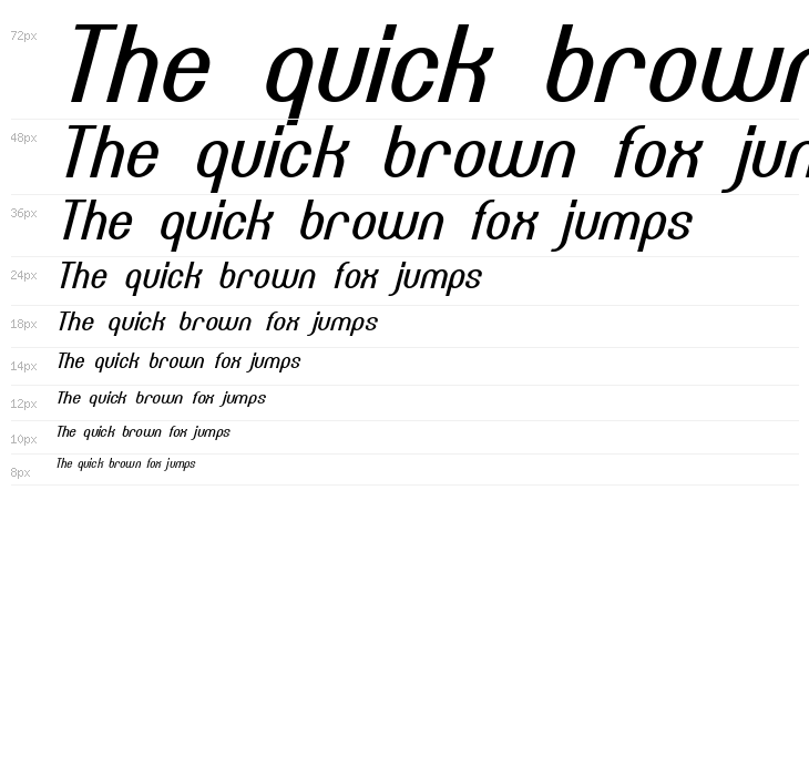 Carlton Italic Waterfall