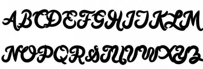 Carmela Script フォント 大文字