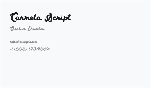 Carmela Script Business Card