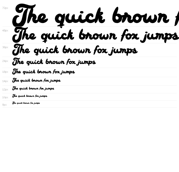 Carmela Script Waterfall