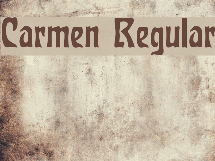 Carmen Regular Example 1