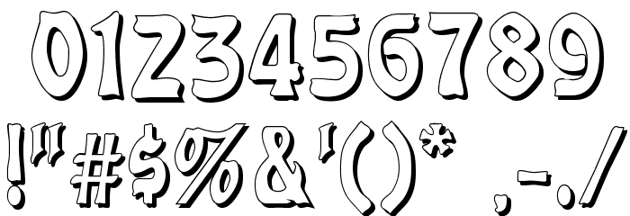Carmen Shadow Font OTHER CHARS
