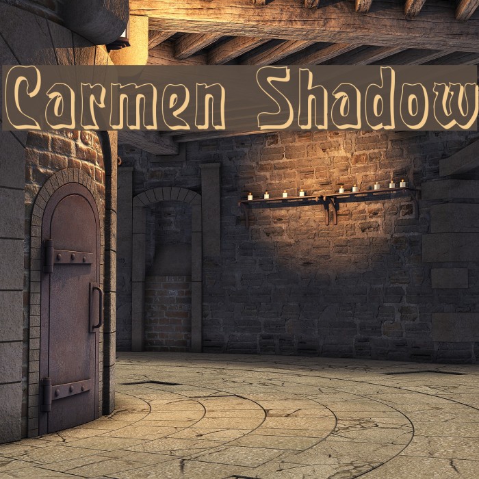 Carmen Shadow Font examples
