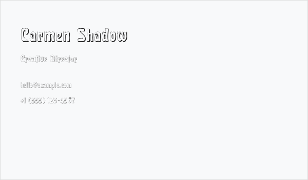 Carmen Shadow Business Card