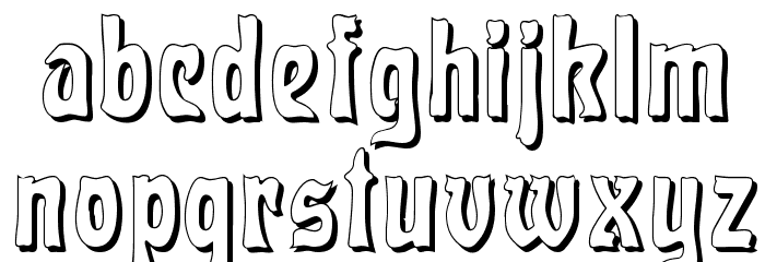 Carmen Shadow Font LOWERCASE