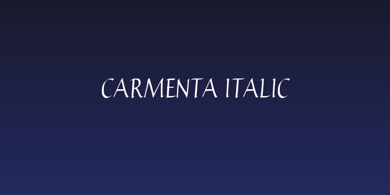 Carmenta Italic Social Header
