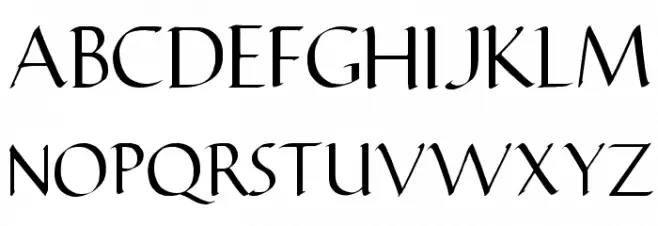 Carmenta Font UPPERCASE