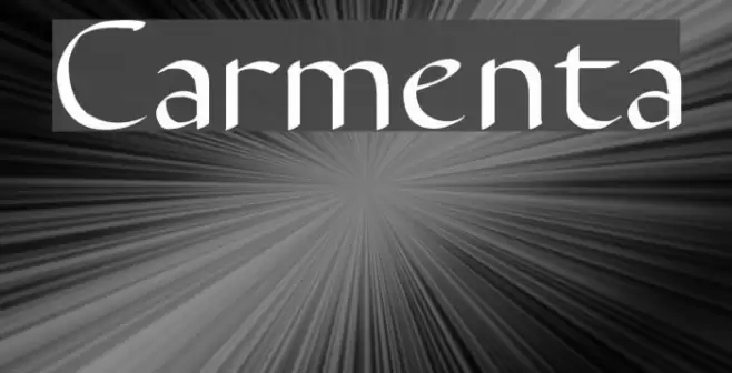 Carmenta Font examples