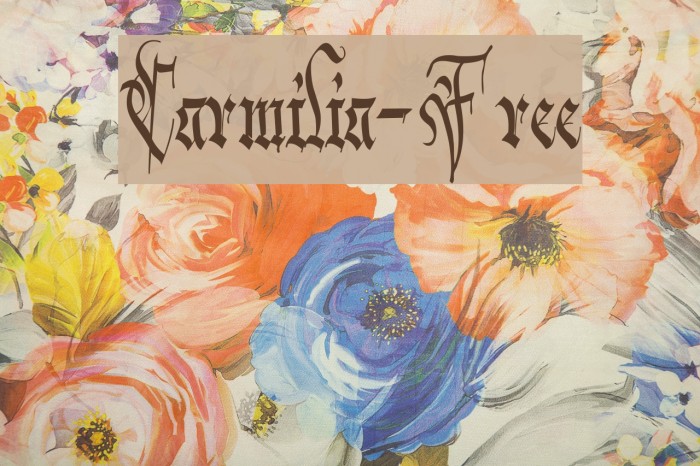 Carmilia-Free फ़ॉन्ट examples