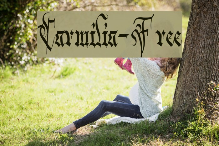 Carmilia-Free फ़ॉन्ट examples
