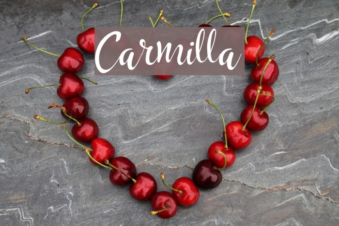 Carmilla Font examples