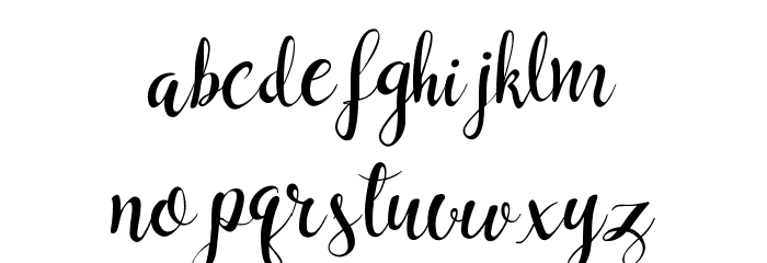 Carmilla Font LOWERCASE