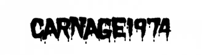Carnage 1974  font caratteri gratis