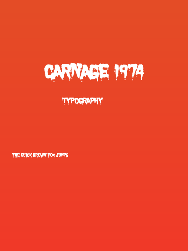 Carnage 1974 Poster