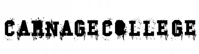 Carnage College  नि: शुल्क फ़ॉन्ट्स डाउनलोड