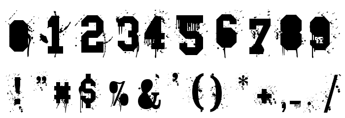 Carnage College Font OTHER CHARS