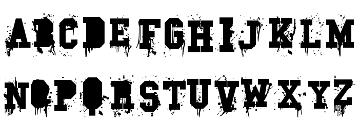 Carnage College Font LOWERCASE