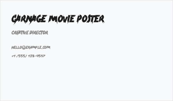 Carnage Movie Poster Business Card