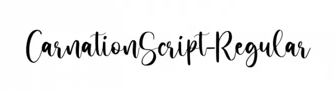CarnationScript-Regular  免费字体下载