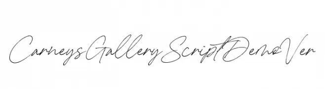 Carneys Gallery Script Demo Ver  les polices de caractères gratuit tlcharger