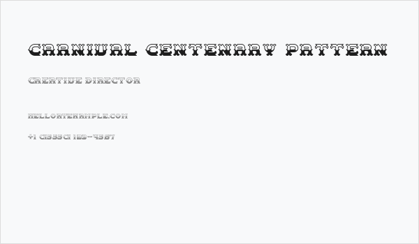 Carnival Centenary Pattern Business Card