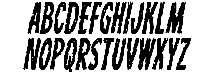 Carnival Corpse Condensed Italic Font LOWERCASE
