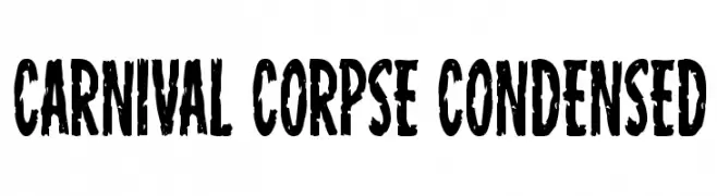 Carnival Corpse Condensed  Frei Schriftart Herunterladen