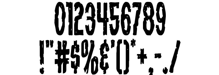 Carnival Corpse Condensed Font OTHER CHARS
