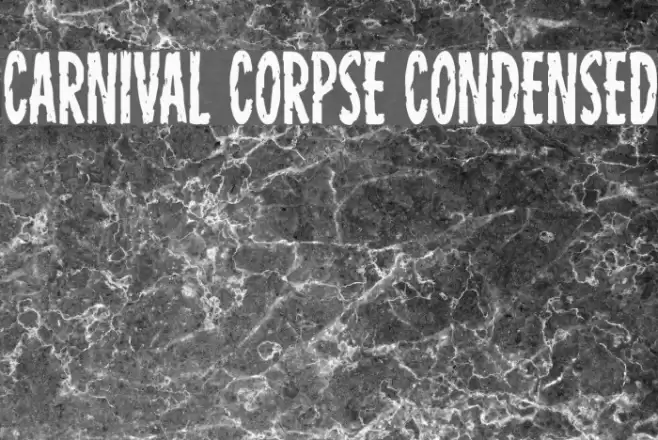 Carnival Corpse Condensed Font examples