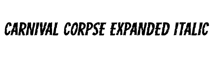 Carnival Corpse Expanded Italic Font