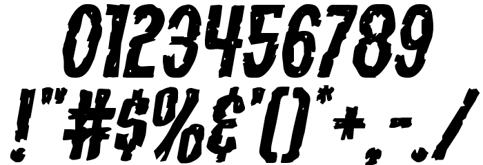 Carnival Corpse Expanded Italic Font OTHER CHARS