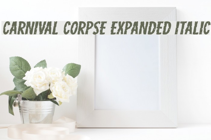 Carnival Corpse Expanded Italic Font examples