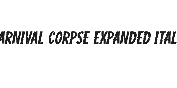 Carnival Corpse Expanded Italic Logo