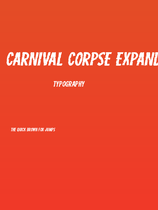 Carnival Corpse Expanded Italic Poster