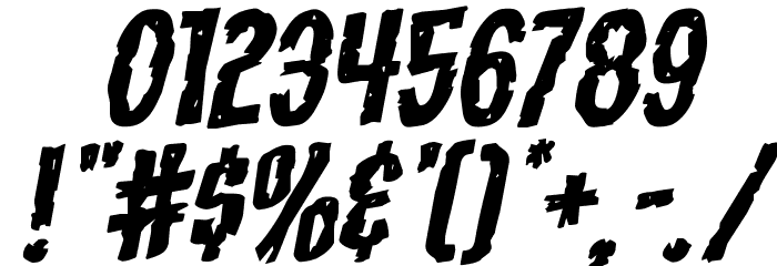 Carnival Corpse Expanded Rotalic Font OTHER CHARS