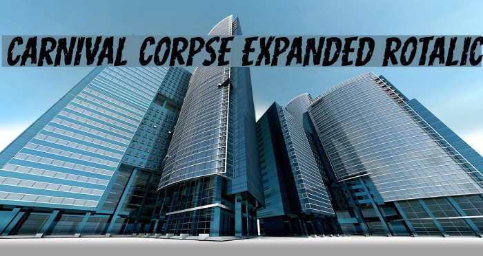 Carnival Corpse Expanded Rotalic Font examples