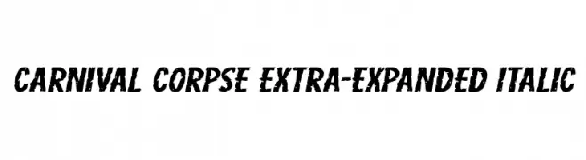 Carnival Corpse Extra-Expanded Italic  Frei Schriftart Herunterladen