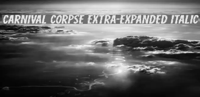 Carnival Corpse Extra-Expanded Italic Font examples