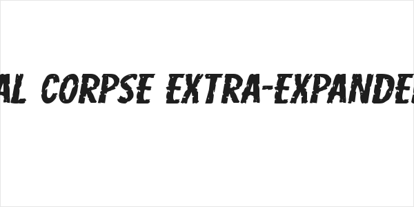 Carnival Corpse Extra-Expanded Italic Logo