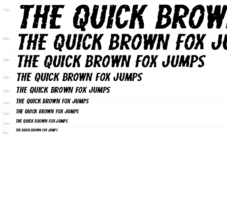 Carnival Corpse Extra-Expanded Italic Waterfall